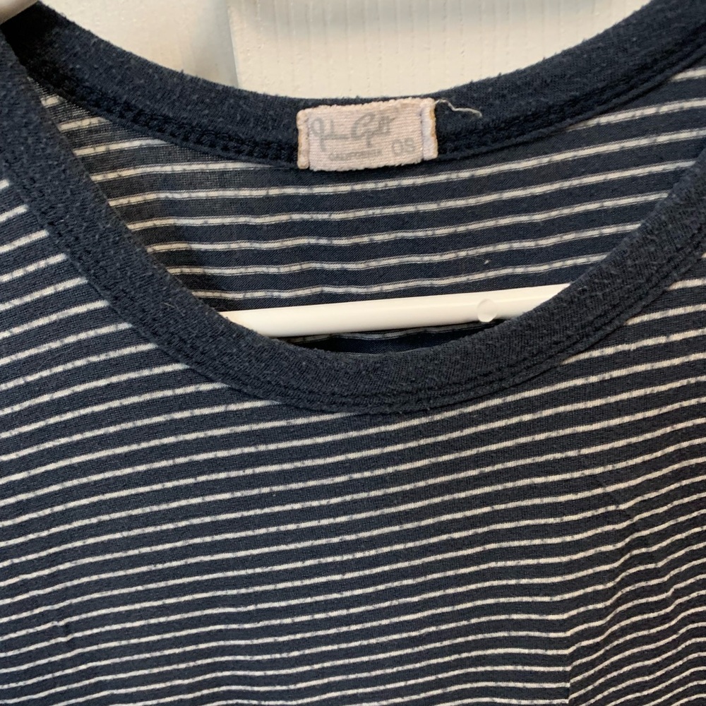 Blue and white stripe classic t shirt - Picture 3 of 5
